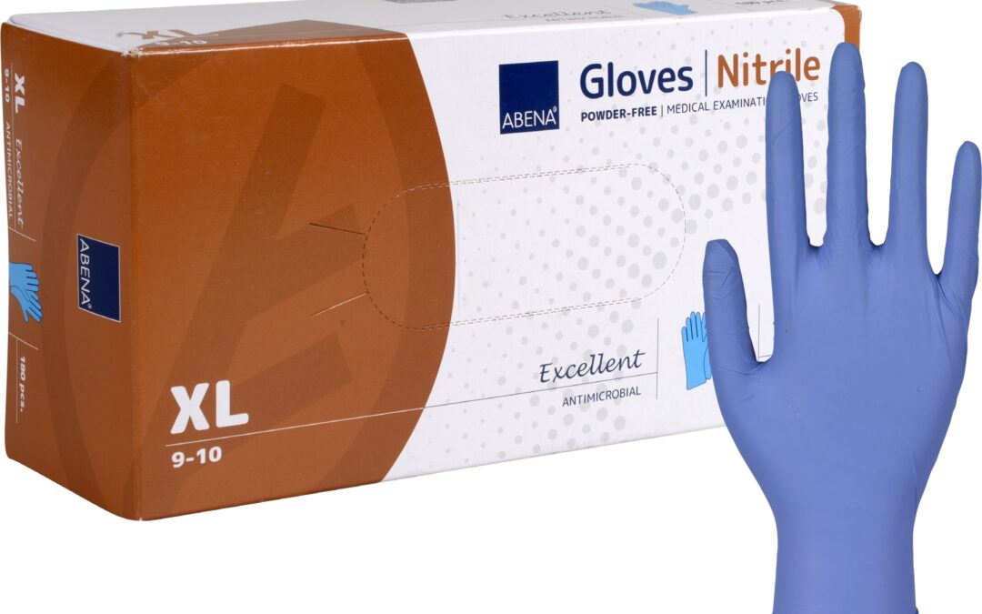 Abena Nitrile Antimicrobial Powderfree Gloves