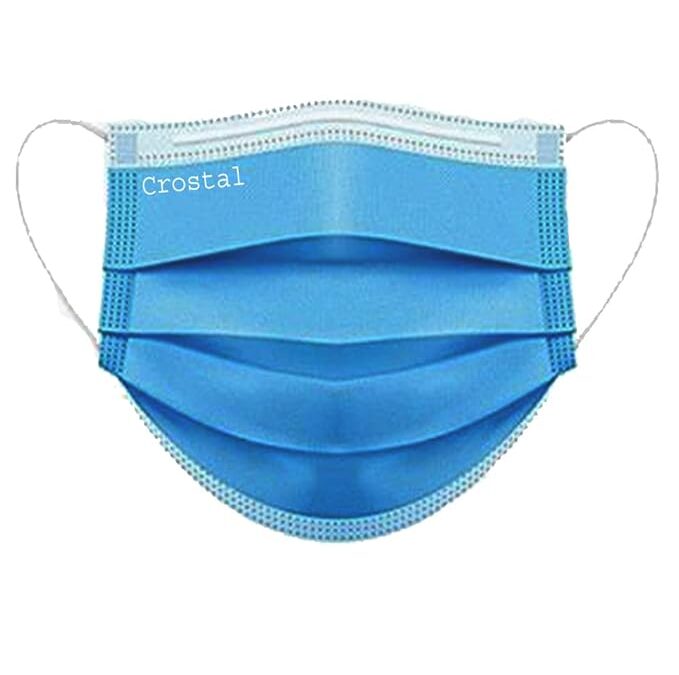 BeeSure Earloop Face Mask, Level 3, 3-Ply 4 Fold, Luminous Blue, 50/bx